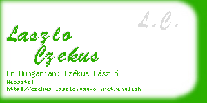 laszlo czekus business card