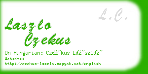 laszlo czekus business card